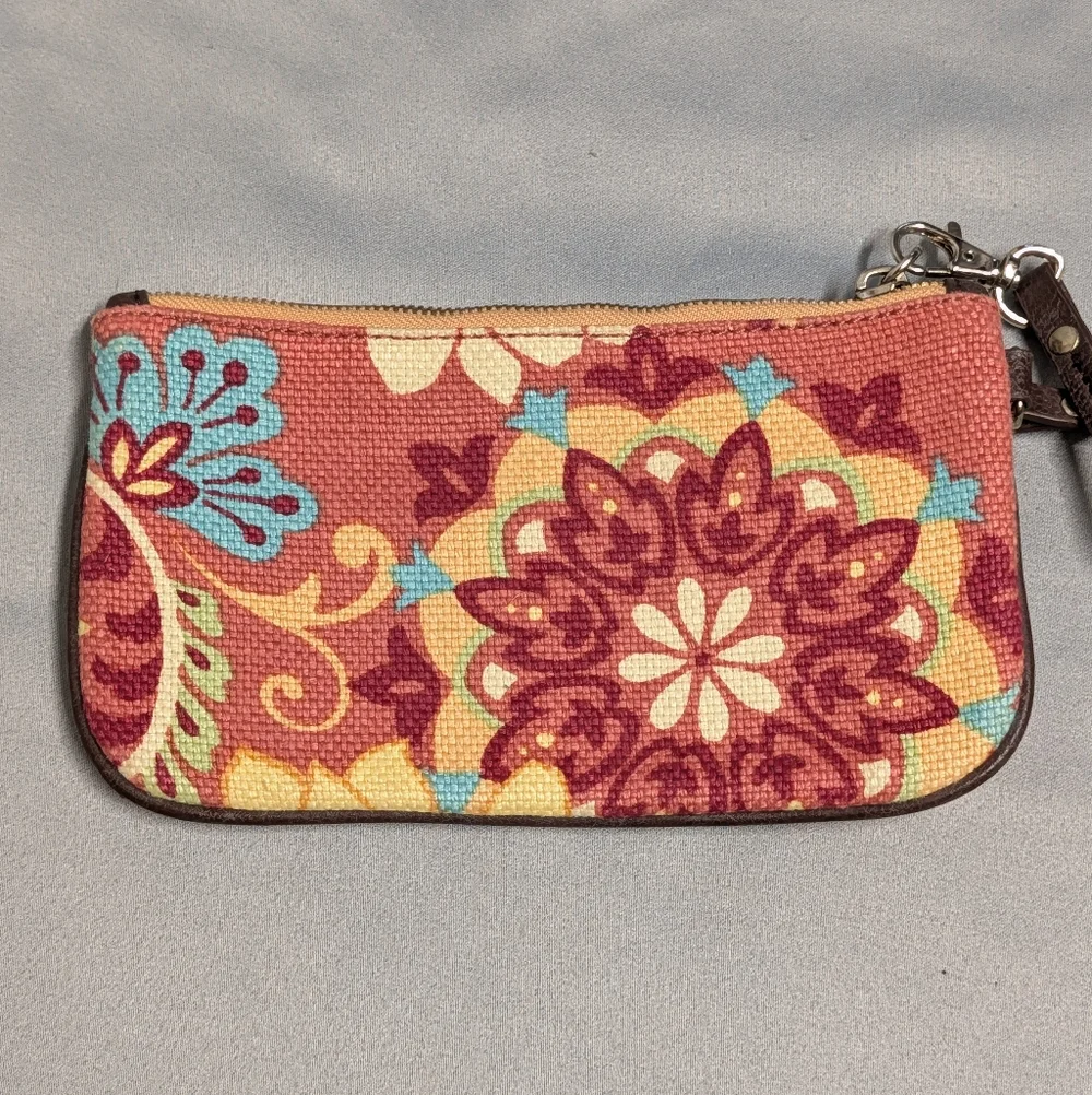 Spartina 449 Multicolor Paisley Wristlet with Turquoise Accents